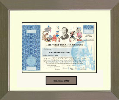 how to buy a disney stock certificate